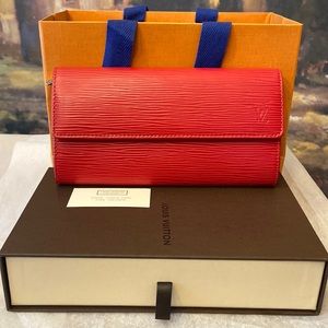 Authentic Louis Vuitton Epi Long Wallet